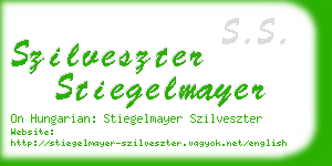 szilveszter stiegelmayer business card